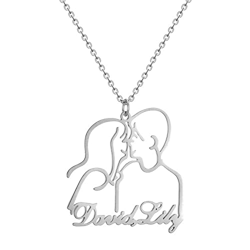 HSWYFCJY Namenskette für Damen,Personalisiert Kette mit Namen,Silber Gold Roségold Namen Kette Halskette Schmuck für Ehefrau, Freundin HSWYFCJY Namenskette für Damen,Personalisiert Kette mit Namen,Silber Gold Roségold Namen Kette Halskette Schmuck für Ehefrau, Freundin von HSWYFCJY