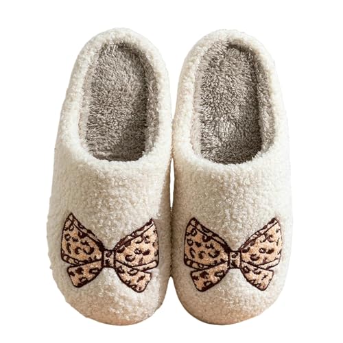 HSYH Winterpantoffeln aus Baumwolle Süße Hübsche Bogenfrauen Pantoffeln Innen Winter Weicher Sohle Exquisit Warm Warm Anmutiger Kausaler Schlafsaalkomfy -khaki-39-40 HSYH Winterpantoffeln aus Baumwolle Süße Hübsche Bogenfrauen Pantoffeln Innen Winter Weicher Sohle Exquisit Warm Warm Anmutiger Kausaler Schlafsaalkomfy -khaki-39-40 von HSYH