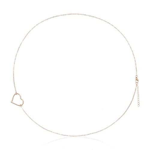 Körperkette in Herzform, sexy Bauchkette, modische Bikini-Taillenkette, Halskette, Körperschmuck, Damen-Accessoires (Gold) (Gold) (Gold) von HSYHKDSY