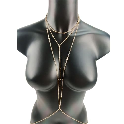 Körperketten Mode Körperschmuck Bauchkette Brustkette Punk Sexy Bikinis BH für Frauen Strandaccessoires Geschenk von HSYHKDSY