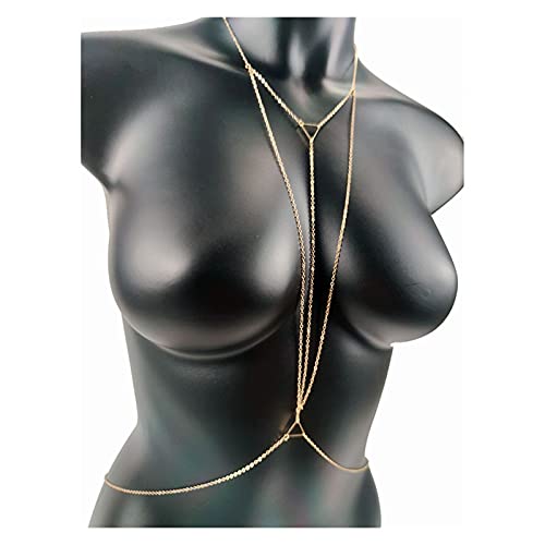 Party-Körperketten, Brustketten, sexy Körperschmuck, Körperkette, Bikini für Frauen, Accessoires, Strand-Taille, Geschenk, Halsketten, Strand-Körperschmuck für Frauen und Mädchen, Körperschmuck (A b) von HSYHKDSY