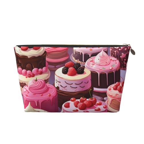 HSYOYO Make-up-Tasche, wasserdicht, Kosmetiktasche, Organizer, kleine Make-up-Tasche, mit Reißverschluss, tragbare Reise-Kulturbeutel für Frauen und Mädchen, Kuchen, Einheitsgröße HSYOYO Make-up-Tasche, wasserdicht, Kosmetiktasche, Organizer, kleine Make-up-Tasche, mit Reißverschluss, tragbare Reise-Kulturbeutel für Frauen und Mädchen, Kuchen, Einheitsgröße von HSYOYO