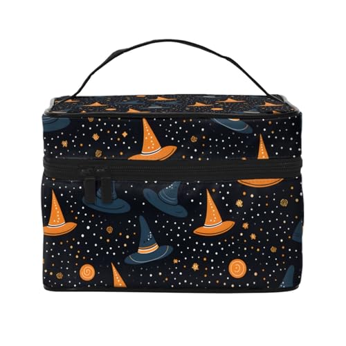 HSYOYO Make-up-Tasche für Damen, Reise-Kosmetiktasche, groß, tragbar, Kulturbeutel, Hautpflege-Organizer-Tasche, Gepunktete Mütze, Einheitsgröße von HSYOYO