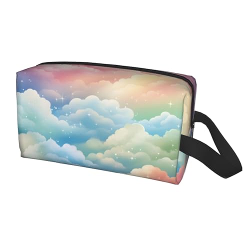 HSYOYO Reise-Kulturbeutel für Damen und Herren, tragbar, zum Aufhängen, wasserdicht, Kosmetik-Organizer, große Kapazität, Rasiertasche, Make-up-Tasche, Bunte Wolke, Einheitsgröße HSYOYO Reise-Kulturbeutel für Damen und Herren, tragbar, zum Aufhängen, wasserdicht, Kosmetik-Organizer, große Kapazität, Rasiertasche, Make-up-Tasche, Bunte Wolke, Einheitsgröße von HSYOYO