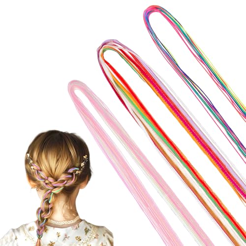 HSYTEK 30 Stück Haarsträhnen Kinder,Haarsträhnen zum Einflechten,Bunte Haarsträhnen,Bunte Haare zum Einflechten für Frauen Mädchen von HSYTEK