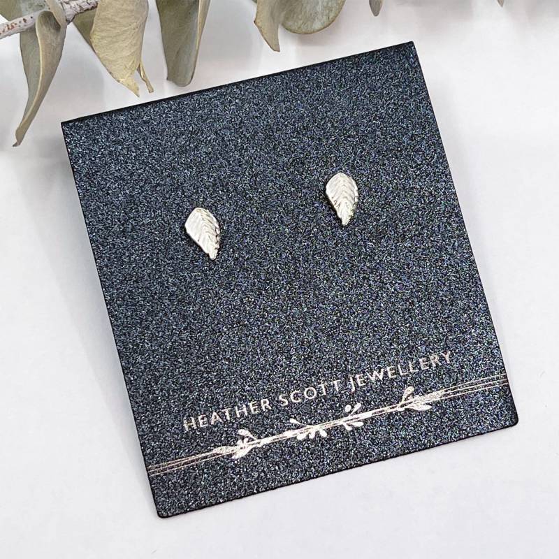 Blatt Ohrstecker 925Er Silber | Handmade Schmuck-Uk von HScottJewellery