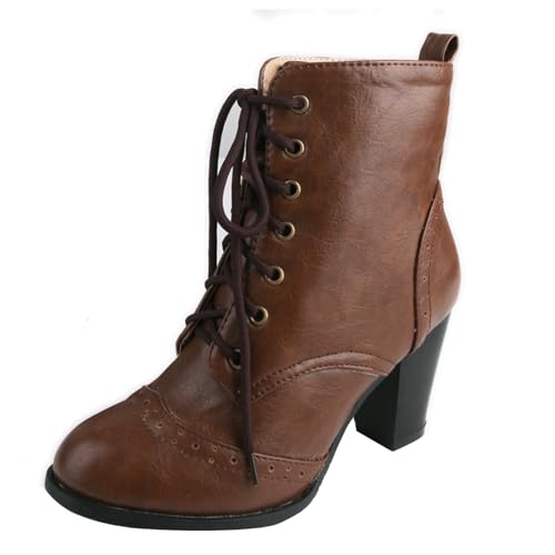 HSyc JRX Damen High Heels Stiefeletten mit Schnürung Winterstiefel Blockabsatz Schnüstiefeletten 40 HSyc JRX Damen High Heels Stiefeletten mit Schnürung Winterstiefel Blockabsatz Schnüstiefeletten 40 von HSyc JRX
