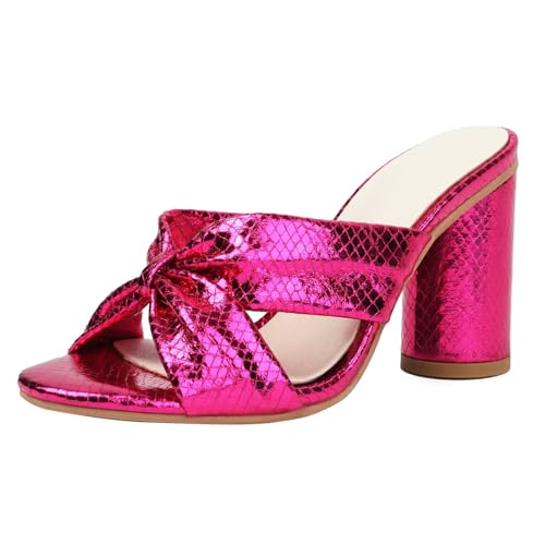 HSyc JRX Damen Pantoletten Sandalen mit 8.5cm Blockabsatz Sommerschuhe Slipper mit Absatz Rot 43 HSyc JRX Damen Pantoletten Sandalen mit 8.5cm Blockabsatz Sommerschuhe Slipper mit Absatz Rot 43 von HSyc JRX