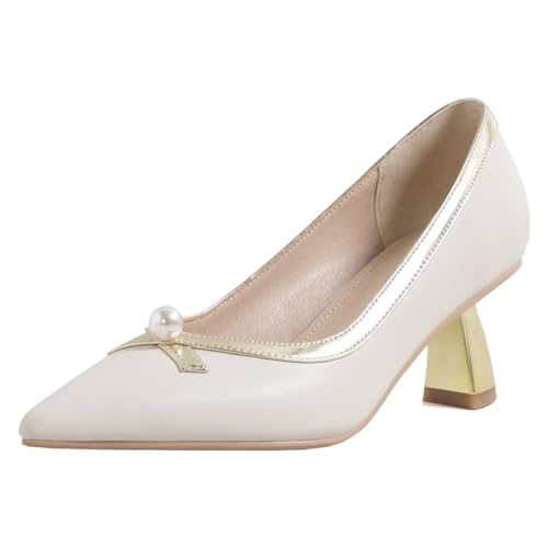 HSyc JRX Damen Pumps mit Perlen und Stiletto High Heels Abend Schuhe 38 von HSyc JRX