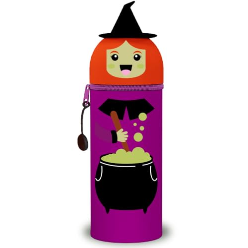 HTGWCG 2-in-1 Weiche Silikontasche - Kawaii Federmäppchen - mäppchen, Federmäppchen, Stand Up Federmäppchen, Tier Stifthalter, Stifthalter Bleistifttasche Mädchen Junge Halloween Christmas (A) von HTGWCG