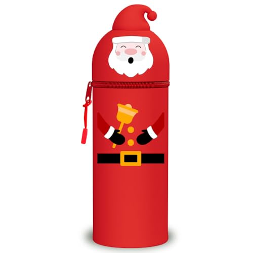 Kawaii Federmäppchen, mäppchen, 2-in-1 Weiche Silikontasche, Stand Up Federmäppchen, Tier Stifthalter, Stifthalter Bleistifttasche Mädchen Junge Halloween Christmas von HTGWCG