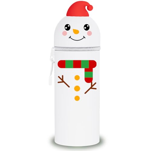 HTGWCG 2-in-1 Weiche Silikontasche - Kawaii Federmäppchen - mäppchen, Federmäppchen, Stand Up Federmäppchen, Tier Stifthalter, Stifthalter Bleistifttasche Mädchen Junge Halloween Christmas (G) von HTGWCG