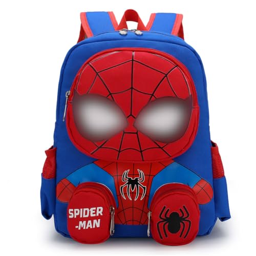 HTGWCG Spiider Kinder Rucksack,Druck Rucksack Jugendlichen,3D-Gedruckte Rucksäcke Anime Kinderrucksäcke,Students Children Lightweight Cute Cartoon Travel Rucksack Backpack For Boys Girls von HTGWCG