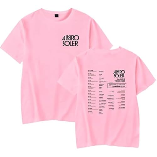 Streetwear Sommer Loose Tops,Hip Hop Trend T-Shirt,Fan-Shirt Kurzarm,Rundhals Damen Herren,Rosa,L von HTHDA