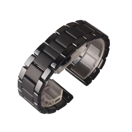 HTHRRFE Keramik-Armband kompatibel mit Samsung Gear S3 Classic Frontier Galaxy 42 mm 46 mm Uhrenarmband Armbanduhr Armband matt poliert Herren solide Glieder(Polish with matte,16mm) von HTHRRFE