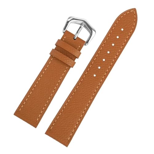 HTHRRFE Kompatibel mit Cartie Tank London Solo Key Dumont Uhrenarmband Herren Echtleder Damen 14 16 18 20 Armband Zubehör(Brown Steel,20mm-Width) von HTHRRFE