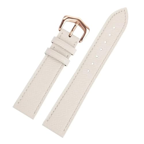 HTHRRFE Kompatibel mit Cartie Tank London Solo Key Dumont Uhrenarmband Herren Echtleder Damen 14 16 18 20 Armband Zubehör(White Rose Gold,20mm-Width) von HTHRRFE