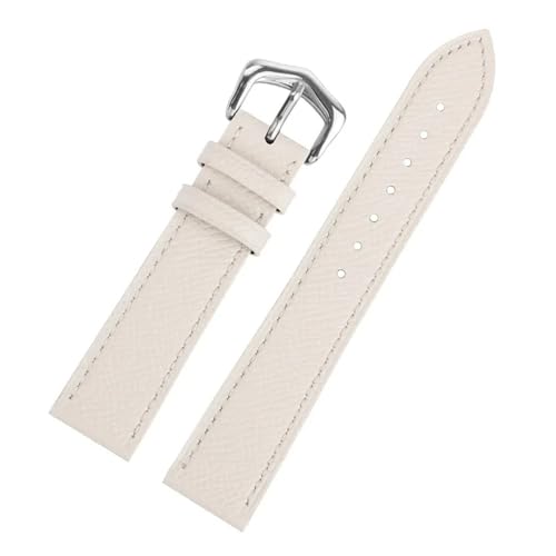 HTHRRFE Kompatibel mit Cartie Tank London Solo Key Dumont Uhrenarmband Herren Echtleder Damen 14 16 18 20 Armband Zubehör(White Steel,18mm-Width) von HTHRRFE