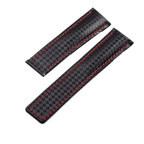HTHRRFE Kuhlederarmband kompatibel mit TAG Heuer Band Carrera F1 Monaco Aquaracer 300/500 Uhrenarmband mit 18 mm Faltschließe Herren(Black no buckle,20mm) von HTHRRFE