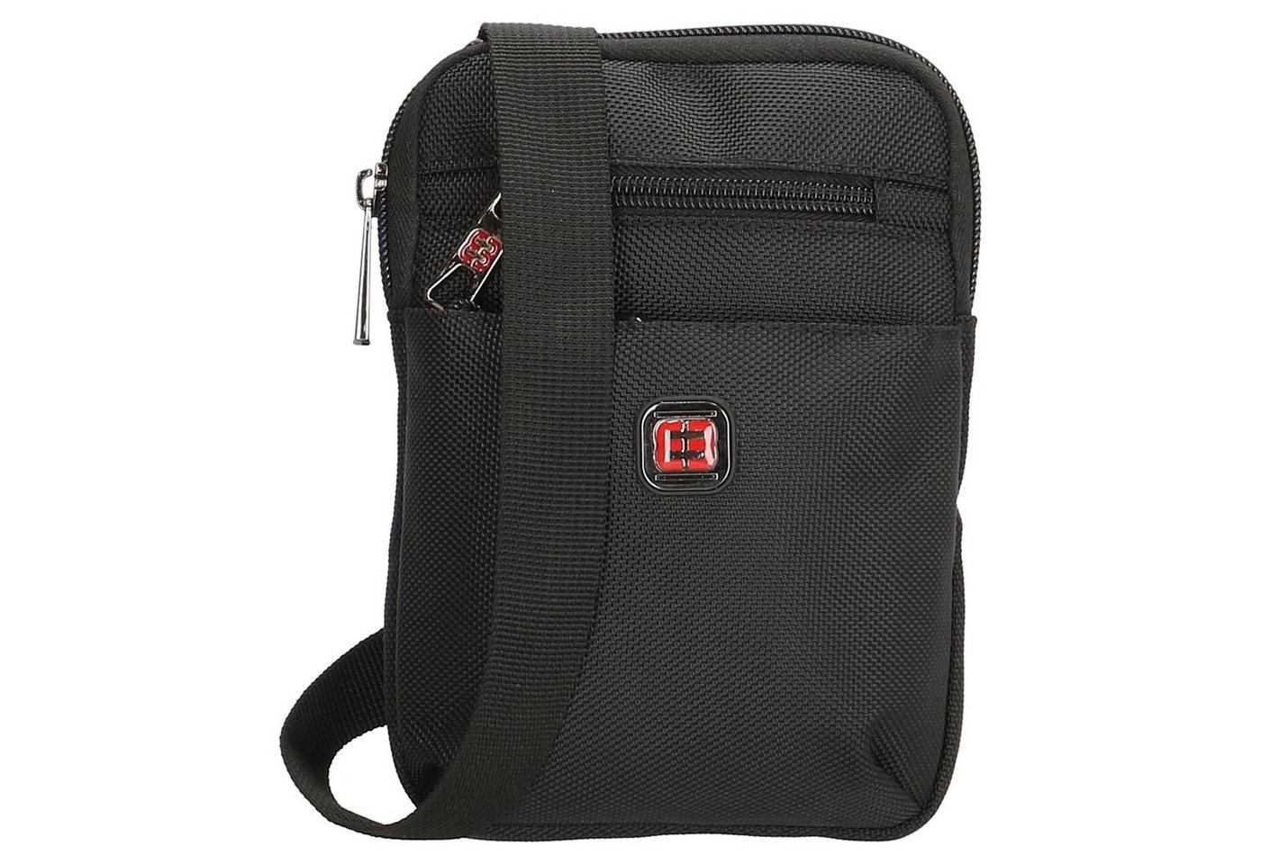 HTI-Living Schultertasche Schultertasche mit Logo Patch Schwarz (1-tlg), Umhängetasche Handtasche von HTI-Living