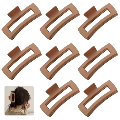 Kunststoff-Haarspange Krallen,8pcs Haarspange Krallen,10cm rutschfeste Kunststoff-Haarspangen,Haarspangen,Haarspangen Zubehör für Frauen,braune Farbe von HTRTRR