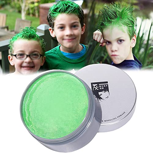 Das Natürliche Einmal haarwachs Unisex Temporäre Haarfarbe Wachs Einmal Mit Sauberem Wasser für Partys Cosplay Halloween-Grün von HTRUIYATY