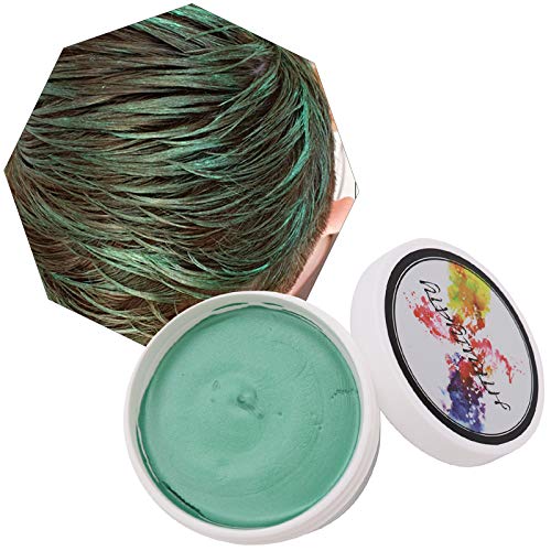 Grün Temporäre Haarfarbe Farbstoff Non-permanent DIY Haarfarbe Wachs Schlamm Washable Farbiges Haarfarbe Creme Für Party Cosplay Halloween von HTRUIYATY