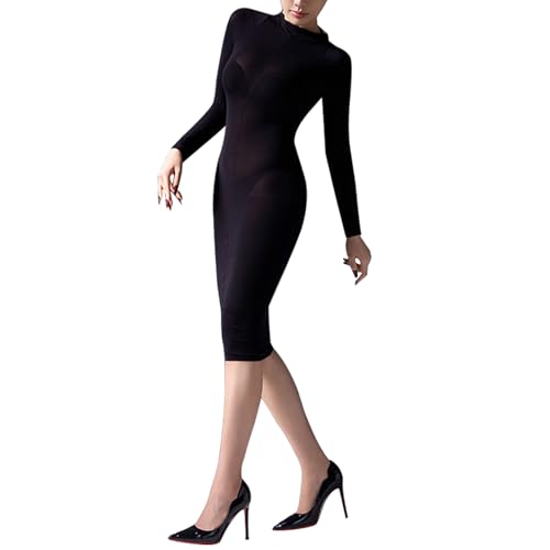 HTRUIYATY Bodystocking Damen GanzköRper Strumpfhosen Langarm Bodystocking GanzköRper Strumpfhose Bodysuit von HTRUIYATY