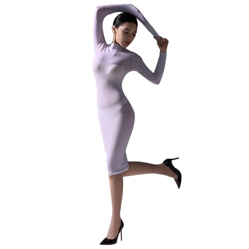 HTRUIYATY Bodystocking Damen GanzköRper Strumpfhosen Langarm Bodystocking GanzköRper Strumpfhose Bodysuit von HTRUIYATY