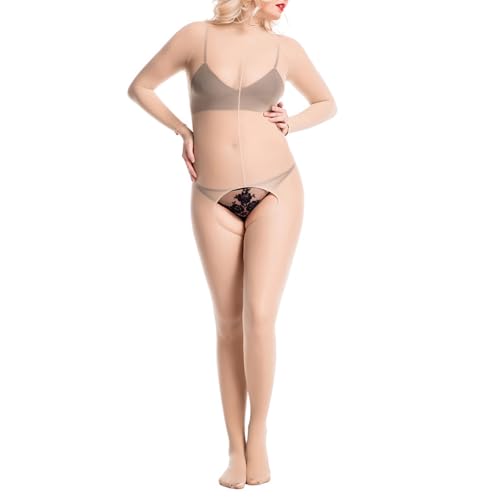 HTRUIYATY Damen Bodystocking GanzköRper Strumpfhosen GläNzend Langarm GanzköRper Strumpfhosen Nylon Catsuit Bodysuit HTRUIYATY Damen Bodystocking GanzköRper Strumpfhosen GläNzend Langarm GanzköRper Strumpfhosen Nylon Catsuit Bodysuit von HTRUIYATY
