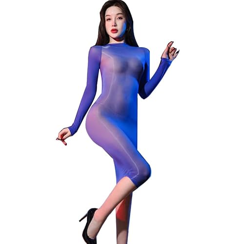 HTRUIYATY Damen Bodystocking Strumpfhose GläNzend GanzköRper Bodysuit Nylon Catsuit GanzköRper Bodystocking von HTRUIYATY