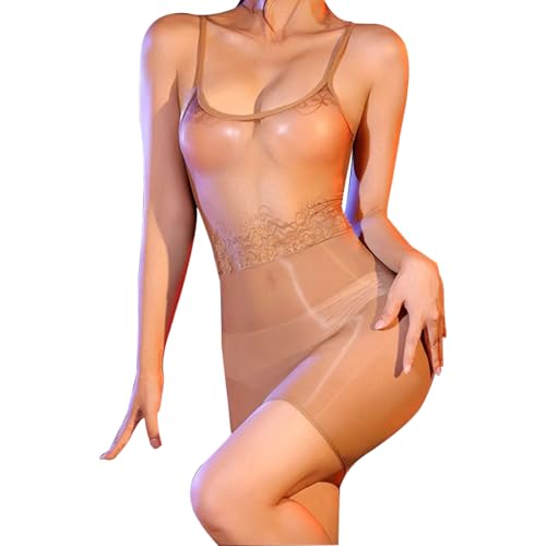 HTRUIYATY Damen Bodystocking Strumpfhose GläNzend Sexy Bodystocking Kleid GanzköRper Strumpfhose Bodysuit von HTRUIYATY