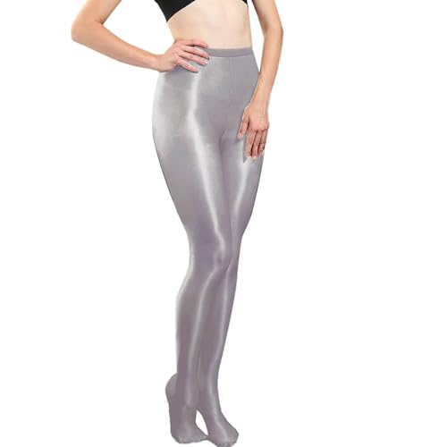 HTRUIYATY Damen Tanzstrumpfhose Glänzende Strumpfhosen Öl Seide Reißfest Strumpfhosen blickdicht Shaping Tanz für Frauen 70D von HTRUIYATY