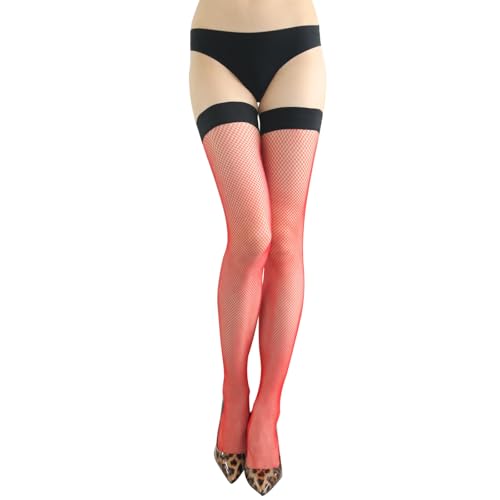 HTRUIYATY Halterlose Strümpfe Damen Sexy Halterlose Netzstrümpfe mit Silikon von HTRUIYATY