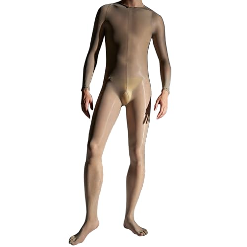 HTRUIYATY Herren Bodystocking öL GläNzend Strumpfhose Herren GläNzend GanzköRper Nylon Catsuit GanzköRper Strumpfhosen von HTRUIYATY