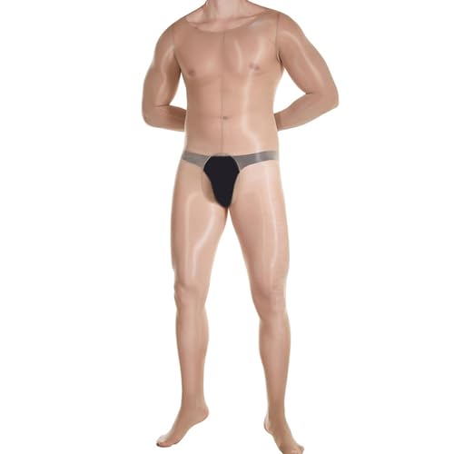 HTRUIYATY Herren Glänzende Bodystocking 8D Ganzkörperstrumpfhose Men Jumpsuit Elastische und stylische Bodysuit von HTRUIYATY