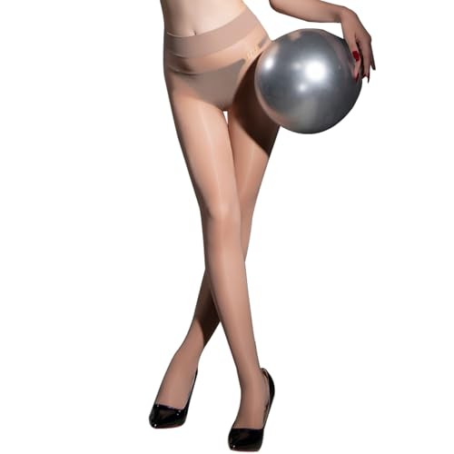 HTRUIYATY Nahtlose Strumpfhose Damen 6 Den Strumpfhose Glänzend Öl Strumpfhosen Transparent Feinstrumpfhose von HTRUIYATY