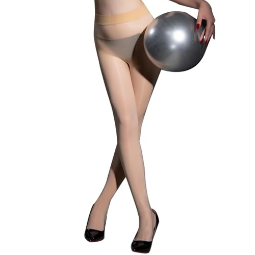 HTRUIYATY Nahtlose Strumpfhose Damen 6 Den Strumpfhose Glänzend Öl Strumpfhosen Transparent Feinstrumpfhose von HTRUIYATY