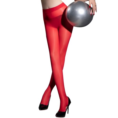 HTRUIYATY Nahtlose Strumpfhose Damen 6 Den Strumpfhose Glänzend Öl Strumpfhosen Transparent Feinstrumpfhose von HTRUIYATY