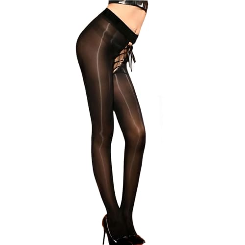 HTRUIYATY Damen Strumpfhose Glänzend Öl Glanz Strumpfhosen mit Gebundene Feinstrumpfhose von HTRUIYATY