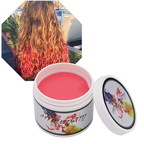 Rot Temporäre Haarfarbe Farbstoff Non-permanent DIY Haarfarbe Wachs Schlamm Washable Farbiges Haarfarbe Creme Für Party Cosplay Halloween von HTRUIYATY