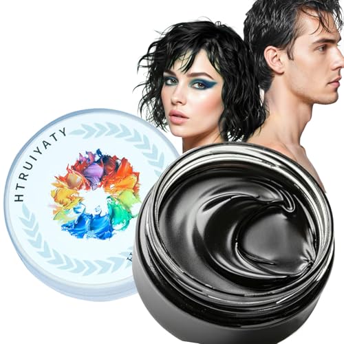 Temporäre Haarfarbe Wachs Auswaschbare Haartönung Natürliche Farbiges Haarwachs für Kinder Männer Frauen Cosplay Halloween von HTRUIYATY