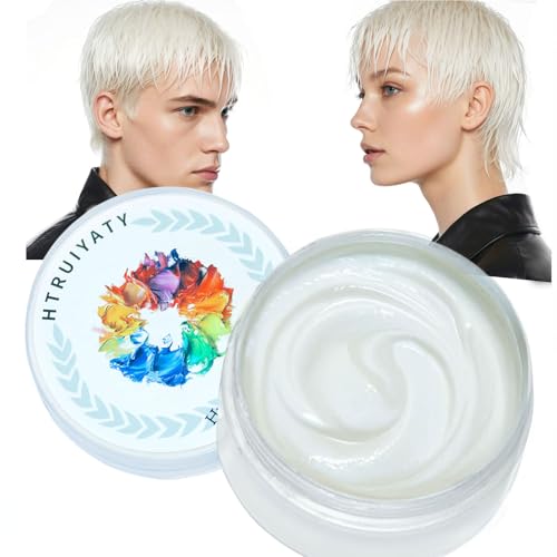 Temporäre Haarfarbe Wachs Auswaschbare Haartönung Natürliche Farbiges Haarwachs für Kinder Männer Frauen Cosplay Halloween von HTRUIYATY