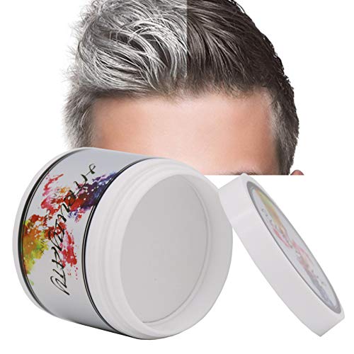 Weiß Temporäre Haarfarbe Farbstoff Non-permanent DIY Haarfarbe Wachs Schlamm Washable Farbiges Haarfarbe Creme Für Party Cosplay Halloween von HTRUIYATY