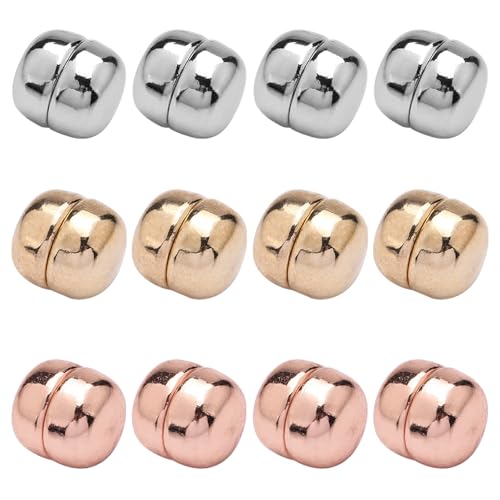 HTTDSLF 12 Paare Hijab Magneten, Hijab Magnet Pins Set, Pins Keine Lochstifte, Mehrzweck Hijab Nadeln, Runde Schal Clip Magnete, Mehrzweck Magnetbrosche für Frauen Kleidung von HTTDSLF
