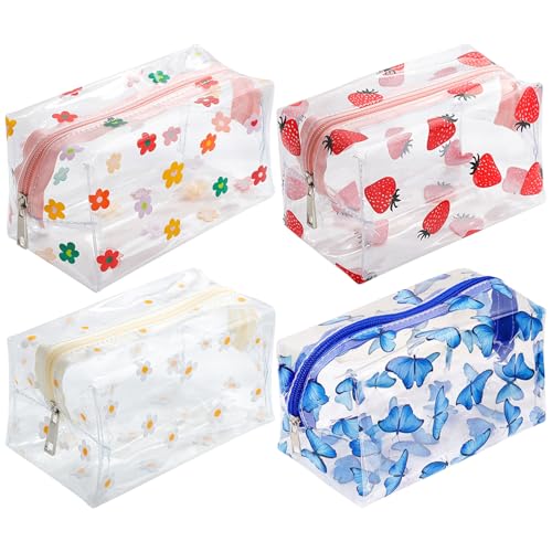 HTTDSLF 4 Stück Kulturbeutel Transparent, Kosmetiktasche, Make up Tasche, Kulturtasche Transparent, Kosmetiktasche Durchsichtig, mit Reißverschluss, Kulturtaschen für Männer, Frauen, Kinder, Familie HTTDSLF 4 Stück Kulturbeutel Transparent, Kosmetiktasche, Make up Tasche, Kulturtasche Transparent, Kosmetiktasche Durchsichtig, mit Reißverschluss, Kulturtaschen für Männer, Frauen, Kinder, Familie von HTTDSLF