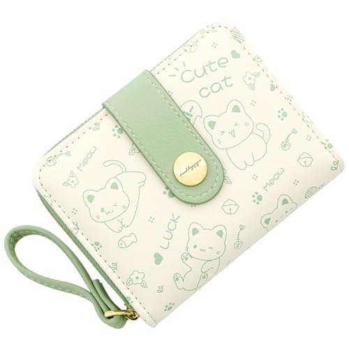 HTTDSLF Geldbeutel Damen aus Glattem und Weichem PU Leder, Geldbörse Damen, Geldbörse Klein und im Kurzformat, Portemonnaie Farben mit vielen Fächern von HTTDSLF