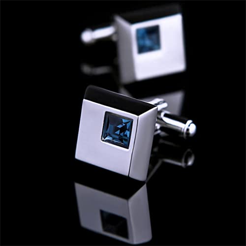 Schmuck Hemd Manschettenknöpfe Zubehör Herren Manschettenknöpfe Blau Metall Manschettenknöpfe Gast Hemd Manschettenknöpfe von HTTGDGDH