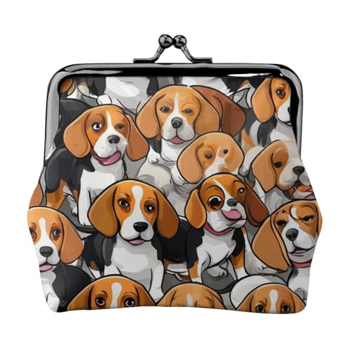 Beagle Damen Cartoon Geldbörse Leicht Hund Druck Exquisite Wasserdichte Kleine Münztasche Kartenhalter von HTTUP