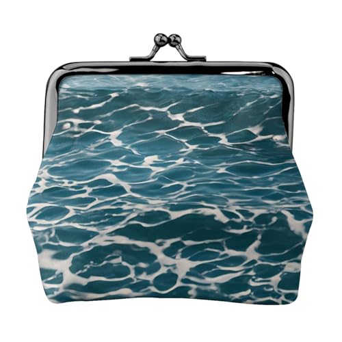 Blaues Meer Ozean Druck leichte Frauen Münzbörse Exquisite wasserdichte kleine Tasche für Münzen Karten von HTTUP